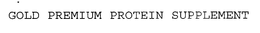 GOLD PREMIUM PROTEIN SUPPLEMENT trademark
