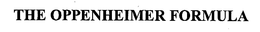 THE OPPENHEIMER FORMULA trademark
