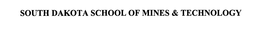 SOUTH DAKOTA SCHOOL OF MINES & TECHNOLOGY trademark