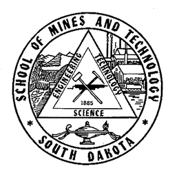 SCHOOL OF MINES AND TECHNOLOGY SOUTH DAKOTA ENGINEERING TECHNOLOGY SCIENCE 1885 trademark