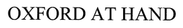OXFORD AT HAND trademark