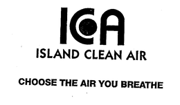 ICA ISLAND CLEAN AIR & DESIGN. trademark