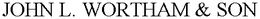 JOHN L. WORTHAM & SON trademark