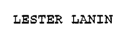 LESTER LANIN trademark