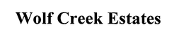 WOLF CREEK ESTATES trademark