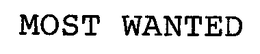 MOST WANTED trademark