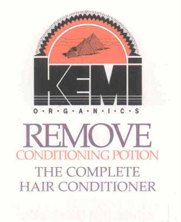 KEMI O·R·G·A·N·I·C·S REMOVE CONDITIONING POTION THE COMPLETE HAIR CONDITIONER trademark