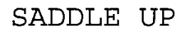 SADDLE UP trademark