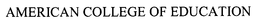 AMERICAN COLLEGE OF EDUCATION trademark
