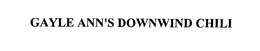 GAYLE ANN'S DOWNWIND CHILI trademark