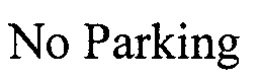 NO PARKING trademark