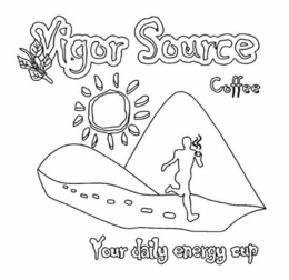 VIGOR SOURCE COFFEE YOUR DAILY ENERGY CUP trademark