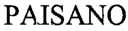 PAISANO trademark