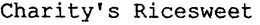 CHARITY'S RICESWEET trademark