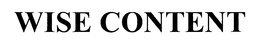 WISE CONTENT trademark