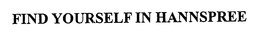 FIND YOURSELF IN HANNSPREE trademark