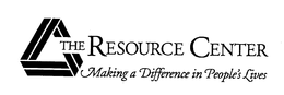 THE RESOURCE CENTER MAKING A DIFFERENCE IN PEOPLE'S LIVES trademark