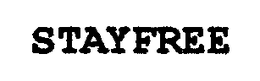 STAYFREE trademark
