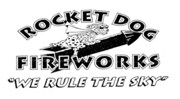 ROCKET DOG FIREWORKS "WE RULE THE SKY" R trademark