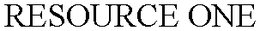 RESOURCE ONE trademark