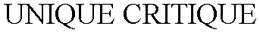 UNIQUE CRITIQUE trademark