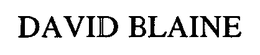 DAVID BLAINE trademark