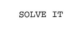 SOLVE IT trademark