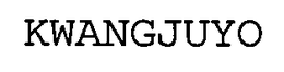 KWANGJUYO trademark