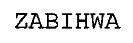 ZABIHWA trademark