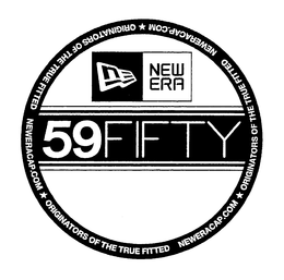 NE NEW ERA 59FIFTY ORIGINATORS OF THE TRUE FITTED NEWERACAP.COM ORIGINATORS OF THE TRUE FITTED NEWERACAP.COM ORIGINATORS OF THE TRUE FITTED NEWERACAP.COM trademark
