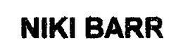 NIKI BARR trademark