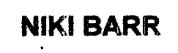 NIKI BARR trademark
