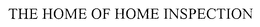 THE HOME OF HOME INSPECTION trademark