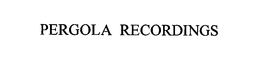 PERGOLA RECORDINGS trademark