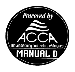POWERED BY ACCA AIR CONDITIONING CONTRACTORS OF AMERICA MANUAL D trademark