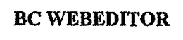 BC WEBEDITOR trademark