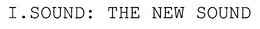 I.SOUND: THE NEW SOUND trademark