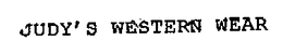 JUDY'S WESTERN WEAR trademark