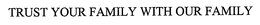 TRUST YOUR FAMILY WITH OUR FAMILY trademark