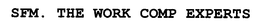 SFM. THE WORK COMP EXPERTS trademark