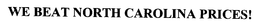WE BEAT NORTH CAROLINA PRICES! trademark
