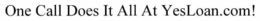 ONE CALL DOES IT ALL AT YESLOAN.COM! trademark