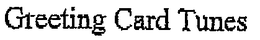 GREETING CARD TUNES trademark