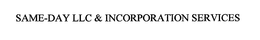 SAME-DAY LLC & INCORPORATION SERVICES trademark
