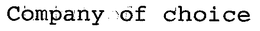 COMPANY OF CHOICE trademark