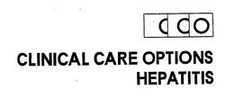 CCO CLINICAL CARE OPTIONS HEPATITIS trademark