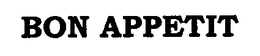 BON APPETIT trademark