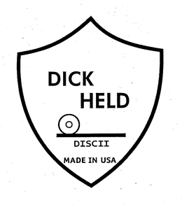 DICK HELD DISCII MADE IN USA trademark