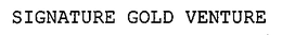 SIGNATURE GOLD VENTURE trademark