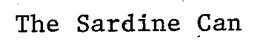 THE SARDINE CAN trademark